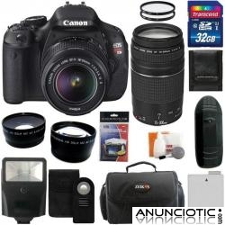 Canon EOS Rebel T3i C&aacute;mara digital 18-55 mm IS II 75-300 mm III-32GB Kit 4 de la lente