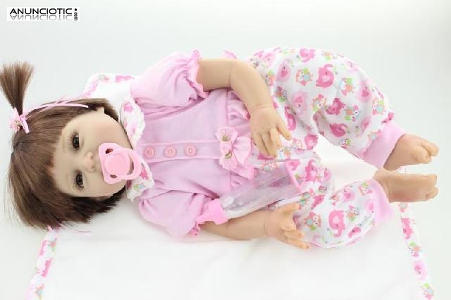 Mu&ntilde;eco reborn 55 cm 22 kg vinilo siliconado: vera