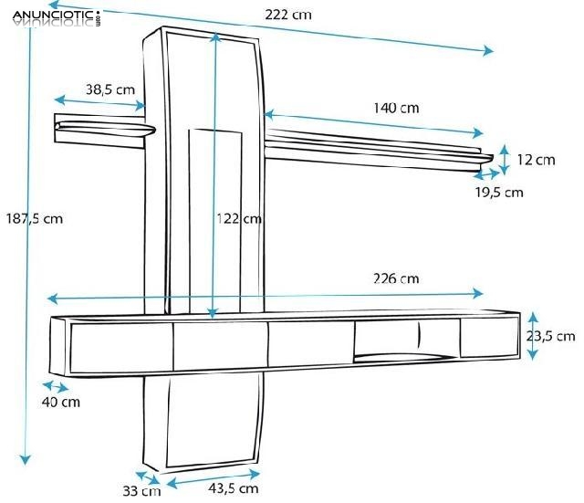 Mueble de sal&oacute;n modelo Ref 3182