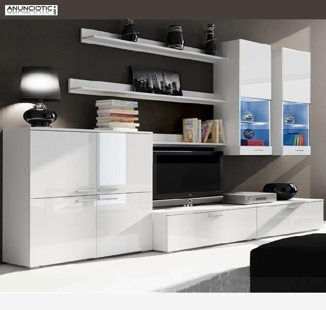 Mueble de sal&oacute;n Violeta blanco modelo 4