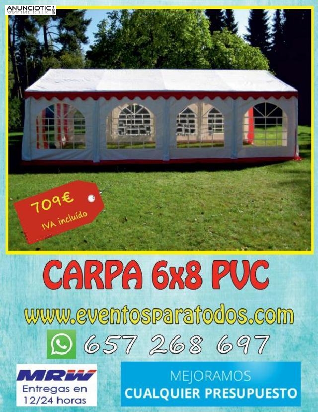 Vendo carpas econ&oacute;micas 8x6