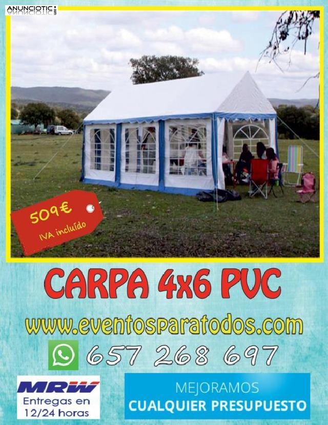 Vendo carpas econ&oacute;micas 8x6