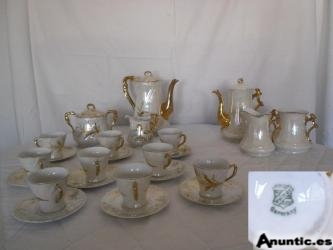 Vendo juego de caf&eacute; de porcelana alemana Weimar de 21 piezas 