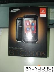 TELEFONO M&Oacute;VIL SAMSUNG GT C3300K NUEVO A ESTRENAR CON SUS ACCESORIOS VODAFONE