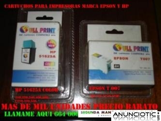 SE VENDEN CARTUCHOS DE IMPRESORAS P&Agrave;RA HP Y EPSON  