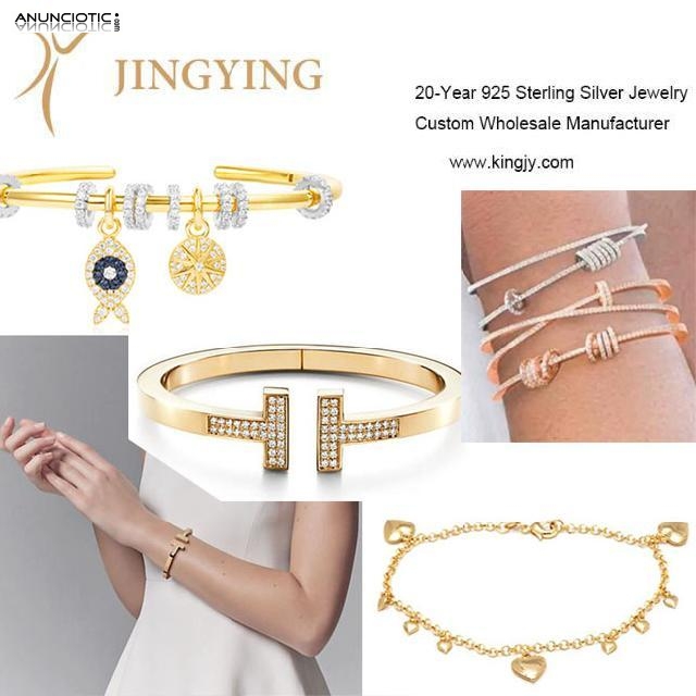 Joyer&iacute;a de plata esterlina, anillo, colgante, brazalete, pendientes, fabric