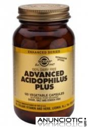Solgar Acidophilus Plus Avanzado 120 c&aacute;psulas vegetales.