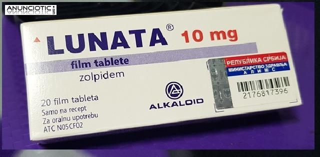 Zolpidem (Lunata) 10 mg - Tratamiento a corto plazo del insomnio.