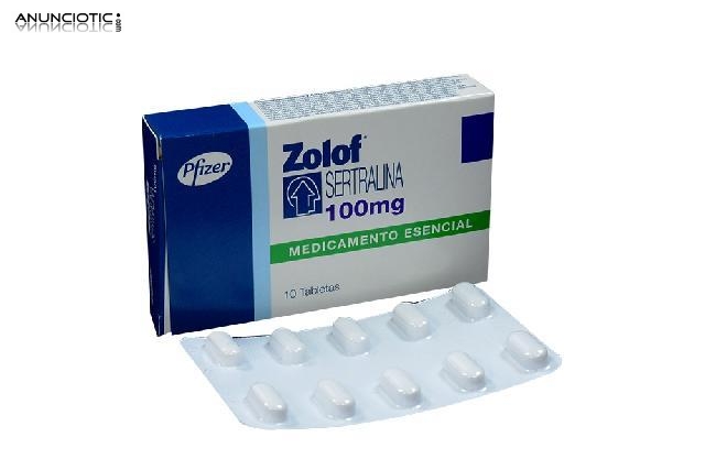 Zoloft (Sertraline) 100 mg - contra la depresión, pánico o ansiedad