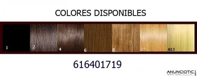 Vendo extensiones queratina pelo natural rizado a 0,75� c/u.50cm largo