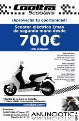 Scooters el&eacute;ctricos Cooltra Emax de 2&ordf; mano desde s&oacute;lo 700 euros