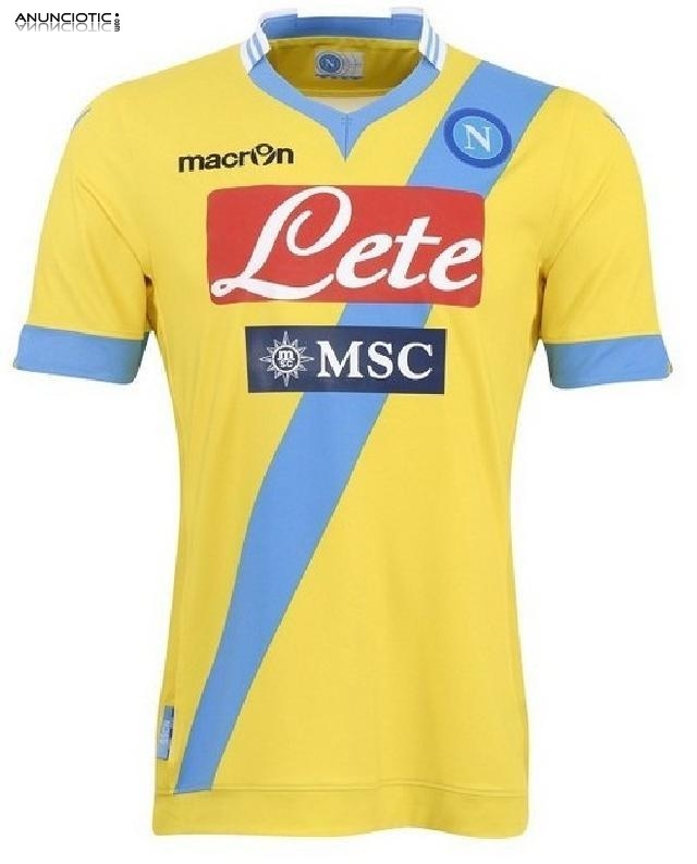 Camiseta de la f&uacute;tbol Napoles tercera equipaci&oacute;n 2013-2014