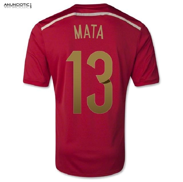 camisetas del futbol MATA Espana casa 2014-2015