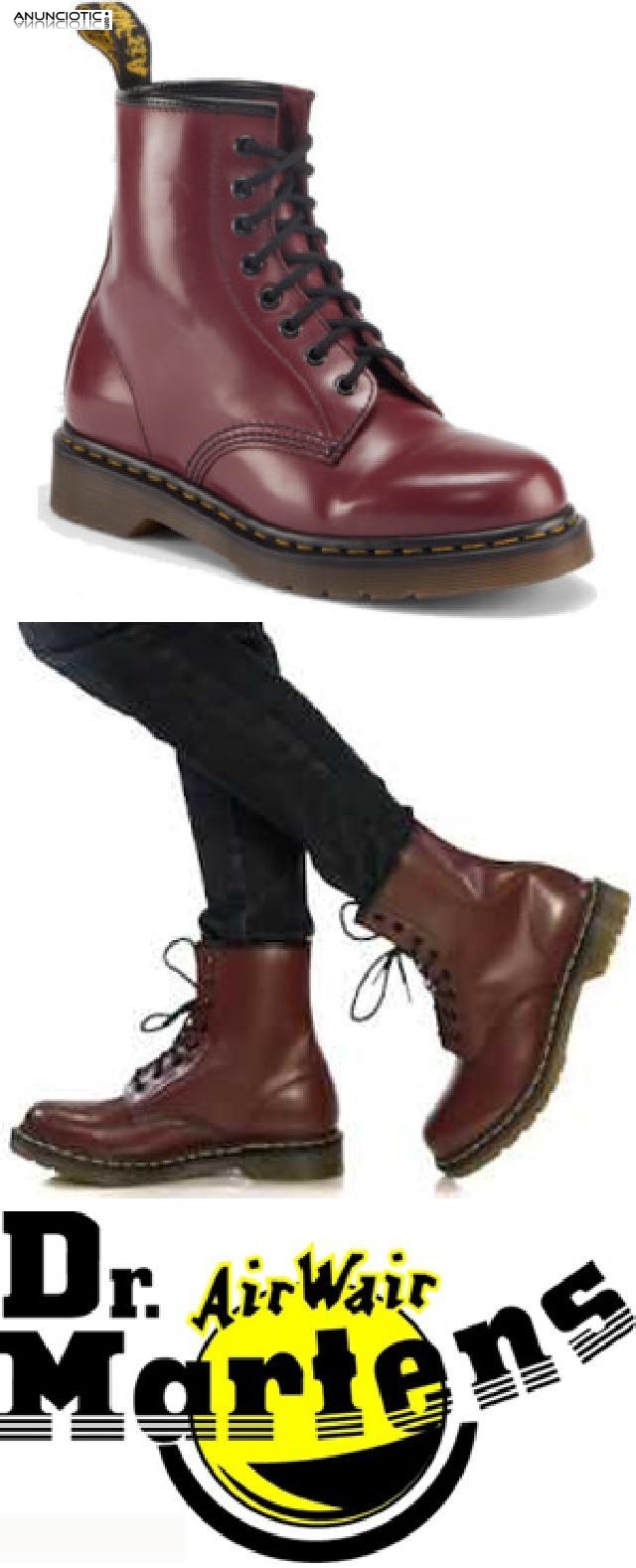 Botas nuevas Dr. Martens, piel, 8 agujeros. Tambi&eacute;n en negro