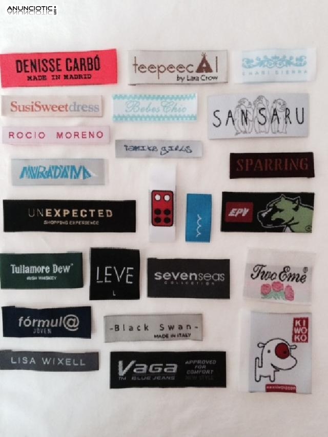 Etiquetas tejidas alta definici&oacute;n para pijamas