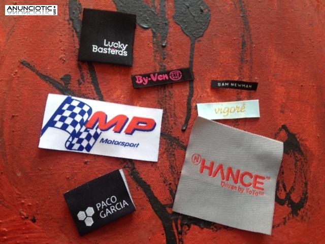 Etiquetas tejidas alta definici&oacute;n para pijamas