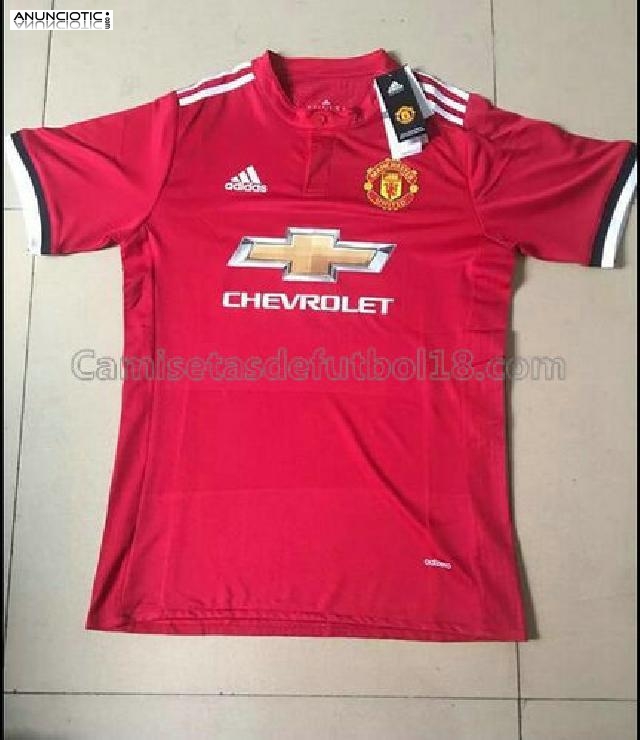 camiseta manchester united 2017-2018 1&ordf; equipaci&oacute;n