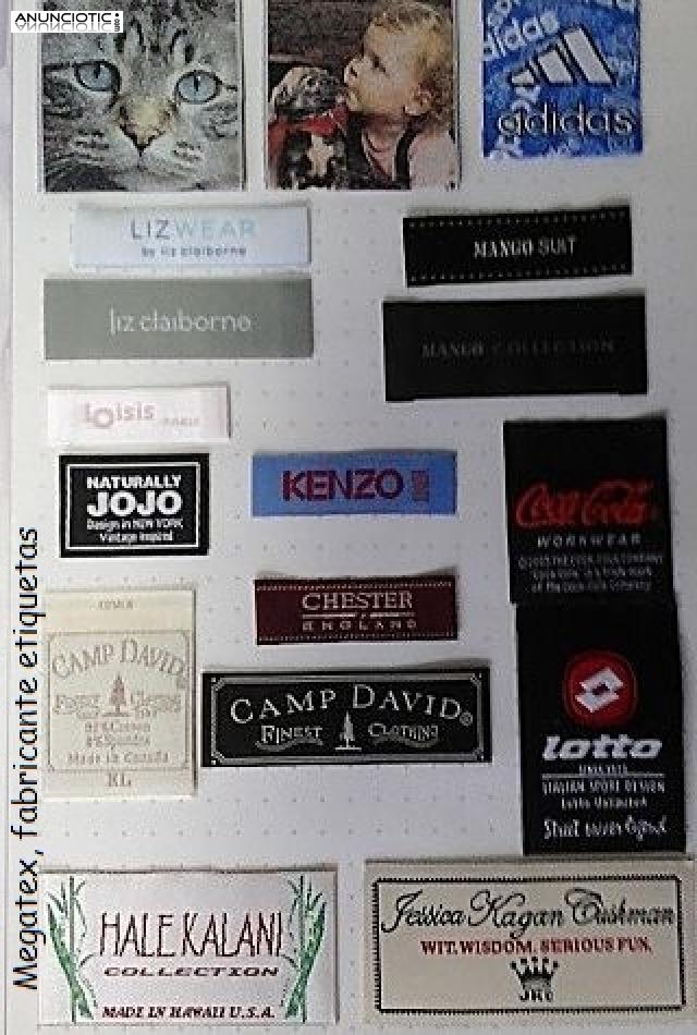 Etiquetas algod&oacute;n para prendas infantiles
