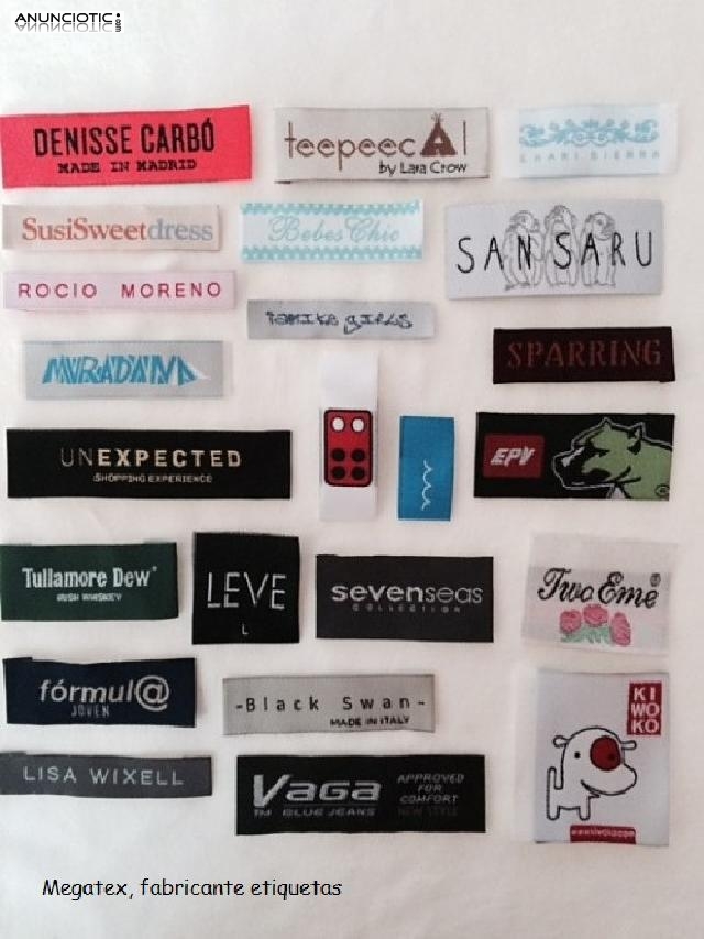 Etiquetas algod&oacute;n para prendas infantiles