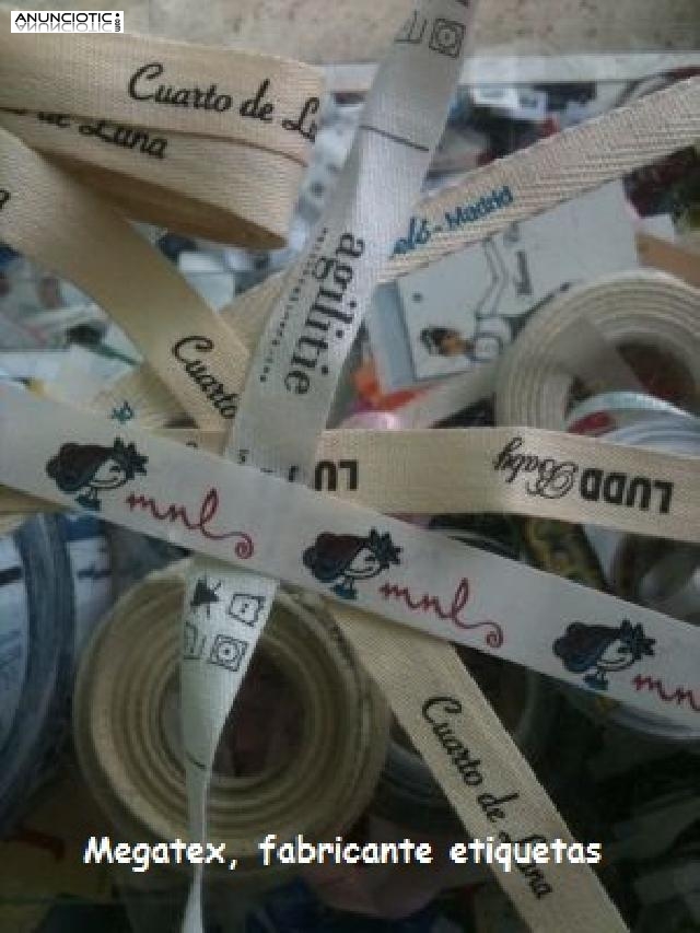 Etiquetas ropa personalizadas en algod&oacute;n o poliester