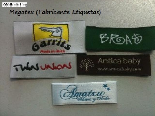 Etiqueta cortada y doblada en algod&oacute;n para vestidos