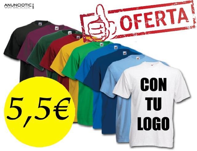 25 Camisetas personalizadas con tu logo x solo 5,50 � unidad