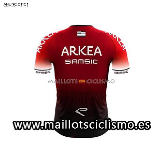 2020 Maillot Arkea Samsic Tirantes Pantalones Con Peto Rojo Negro