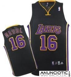 Venta campeon camisetas nba los angeles lakers negro y azul