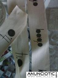 Etiquetas algod&oacute;n para prendas escolares