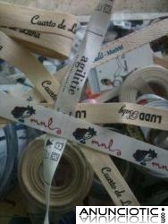 Etiquetas algod&oacute;n para prendas escolares