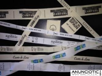 Etiquetas algod&oacute;n para prendas escolares