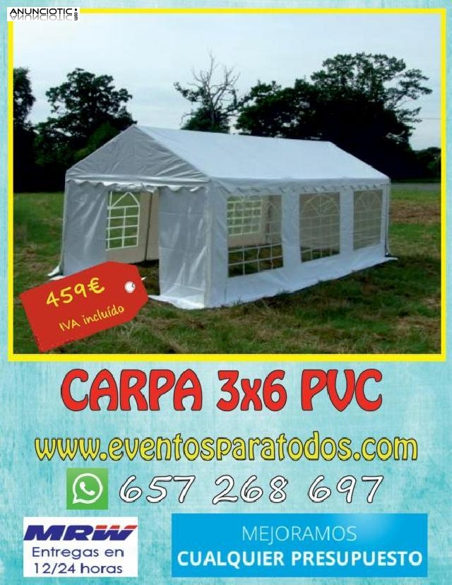 Carpas est&aacute;ndar de 3x6 18m2