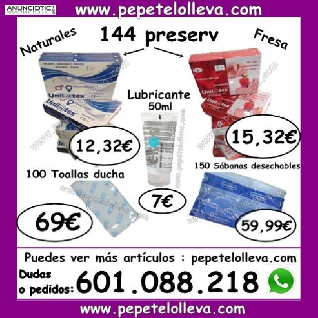 144 preservativos unilatex 15,29 � Fresa
