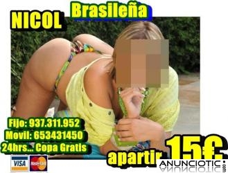 NICOL RUBITA DELGADITA .. EN TERRASSA... APRT. 15� 
