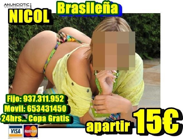 NICOL RUBITA DELGADITA .. EN TERRASSA... APRT. 15� 