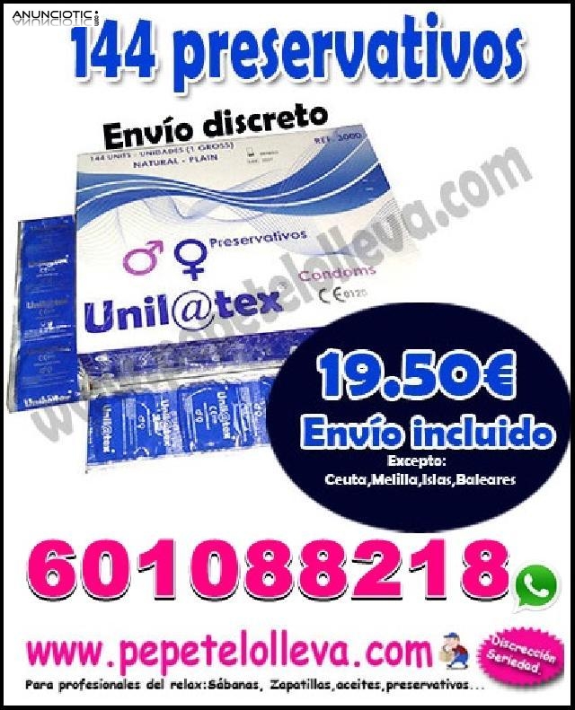 144 condones fresa o natural 14 �