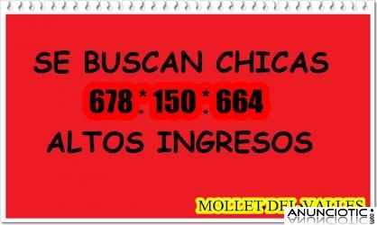 CASA RELAX NECESITA  SE&Ntilde;ORITAS EN MOLLET HORARIO DE 10 A 19 HORAS 