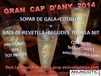 CENA DE GALA DE FIN DE A&Ntilde;O 2014 + DJ +BEBIDAS INCLUIDAS TODA LA NOCHE