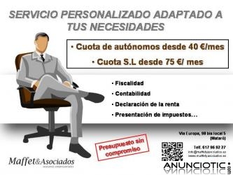 OFERTA ESPECIAL PARA AUT&Oacute;NOMOS. CUOTA DESDE 40�/MES
