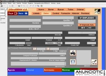 Programa de Gesti&oacute;n de Recursos Humanos N&oacute;minas y Capacitaci&oacute;n GesRRHH &iexcl;&iexcl; GRATIS !!