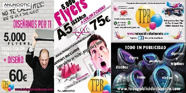 Flyer, folletos, poster, vinilos, lonas, dise&ntilde;os