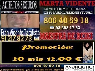 Fran y Marta, Videntes. Tarot Profesional 20 min 12�. 806405918, sincero