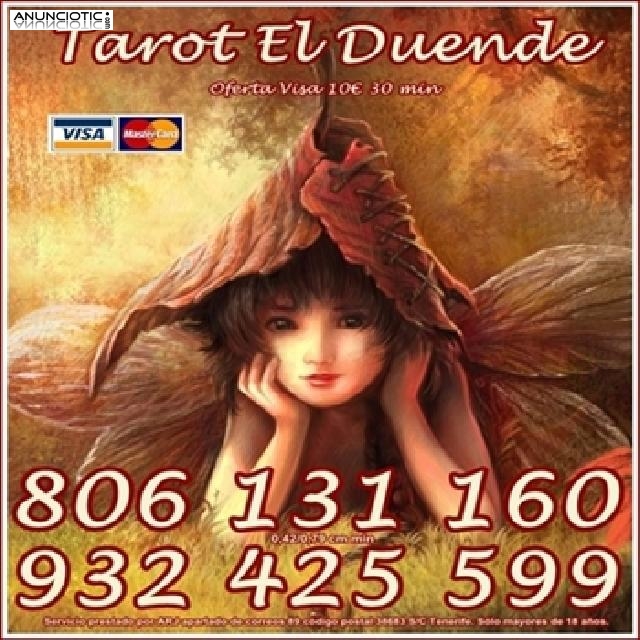 Oferta Visa barata Tarot El Duende 10� 30 min. 806 solo 0,42.