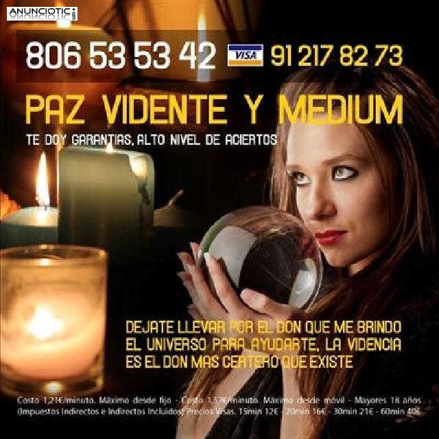 Paz Vidente Medium, Tarot 12� 20 min. 912178273. Sin preguntas