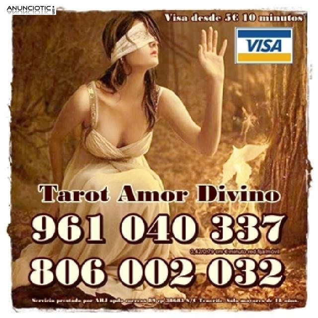 Tarot Econ&oacute;mico Amor Divino s&oacute;lo 0,42 cm min. Tarot por visa desde 5� 10 mi