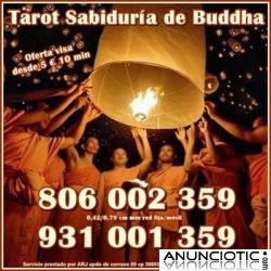 TAROT SABIDUR&Iacute;A DE BUDDHA OFERTA VISA 15� 30 MIN. TAROT BARATO SOLO 0,42 CM MIN. 