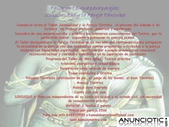 Taller de TANTRA para Parejas *  Sensualidad y la Pareja T&Atilde;&iexcl;ntrica