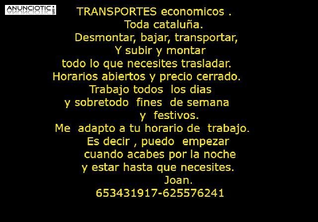TRANSPORTES ECONOMICOS  TODA CATALUNYA Y ESPAÑA   -JOAN 653431917