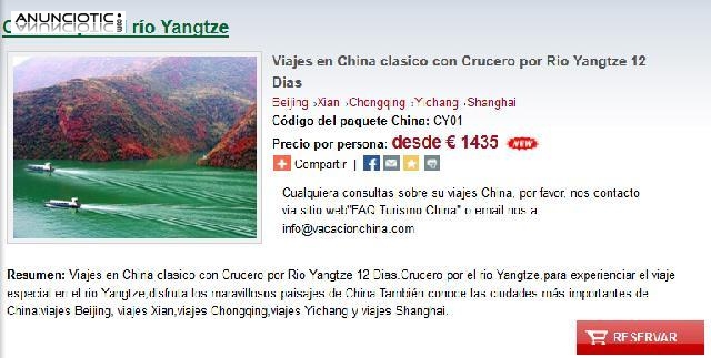 Viajes en China clasico con Crucero por Rio Yangtze 12 Dias 