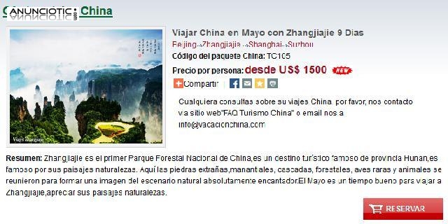 Viajar China en Mayo con Zhangjiajie 9 Dias 